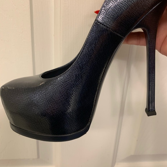 SAINT LAURENT PACIFIC BLUE TRIBTOO 38.5 💕 - Picture 7 of 8